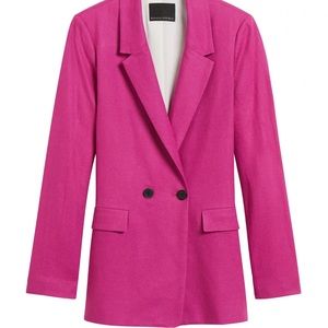 Banana republic feuschia linen blazer New with tags